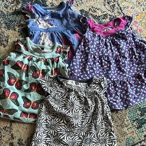 Floral and Butterfly Print Kids Bottoms Set